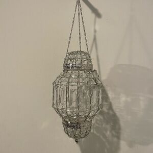 Elegant Silver Crystal Lantern